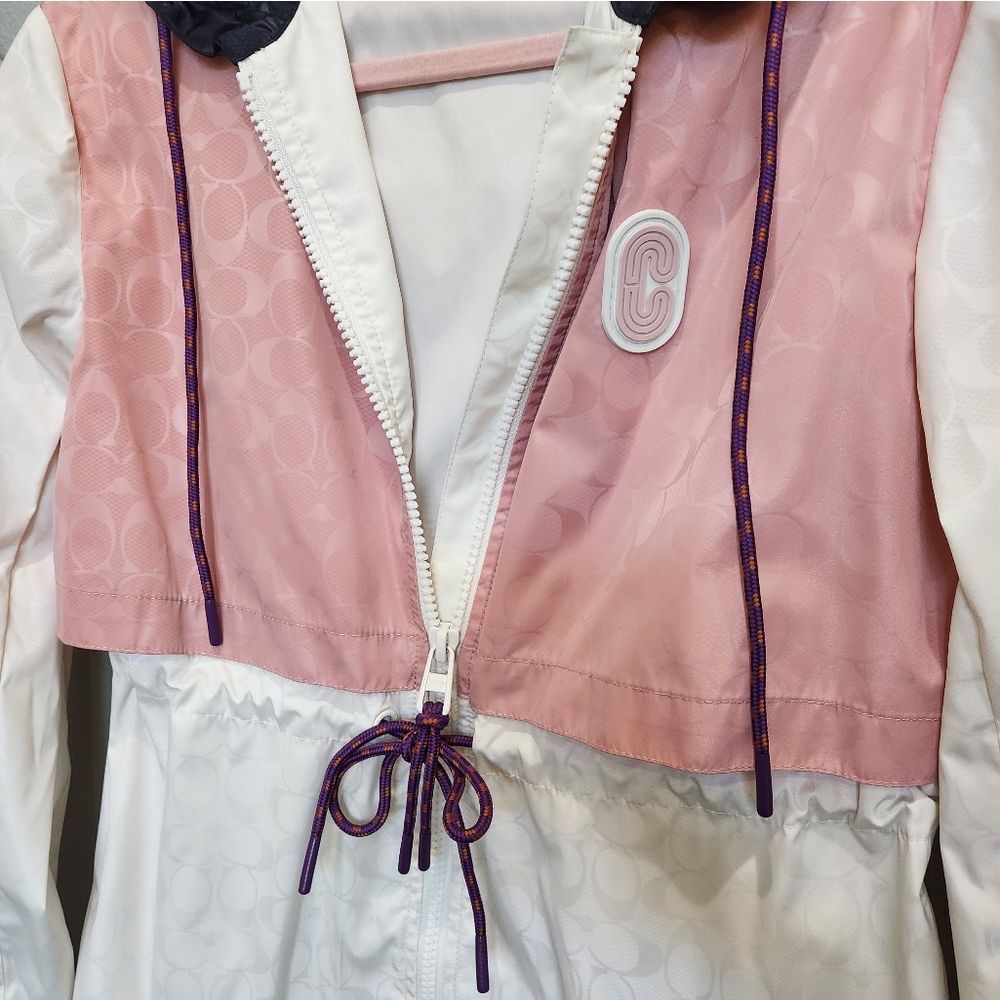 NWT COACH pink signature sporty rain jacket - Picture 2 of 8